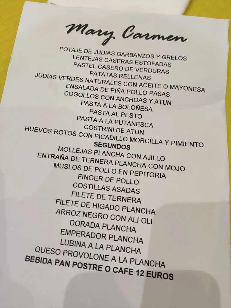 Menu_The Mary Carmen Restaurant_Viñuelas_image_4