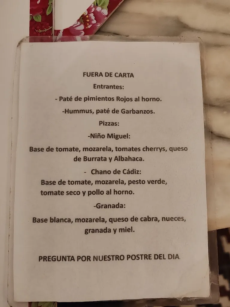 Menu_La Plazita, Peña Flamenca_Alájar_image_3