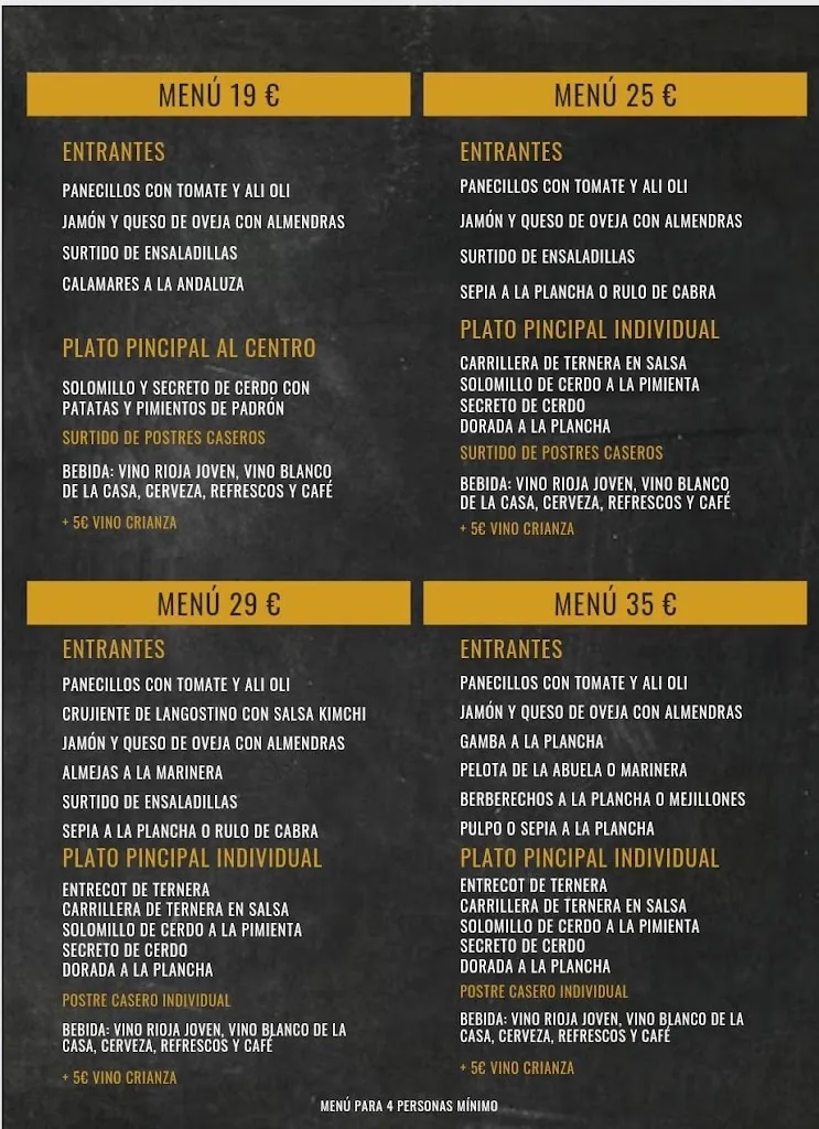 Menu_La Esquina Bar Benejúzar_Benejúzar_immagine_1