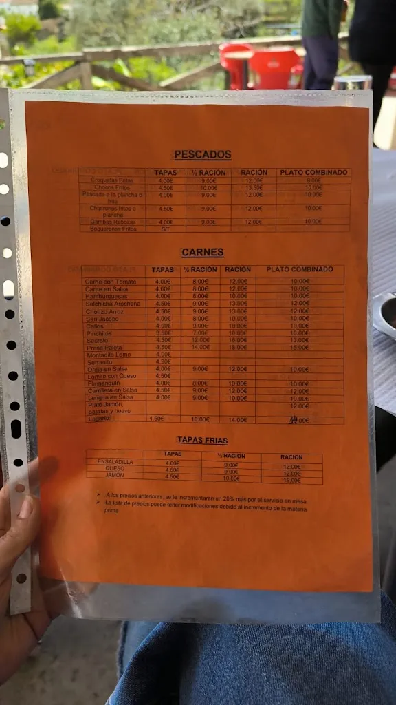 Menu_BAR LAS LAJITAS_Aroche_image_1