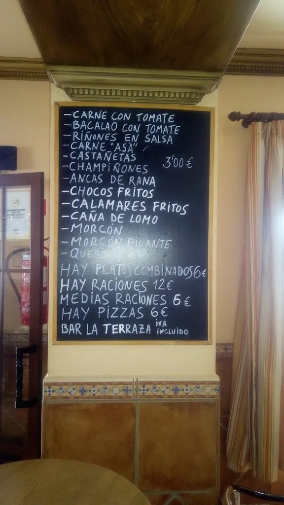 Menu_Bar La Terraza_Arroyomolinos de León_image_3