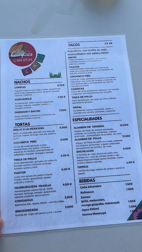 Menu_Comida Mexicana - Los Compas_Aljaraque_image_3
