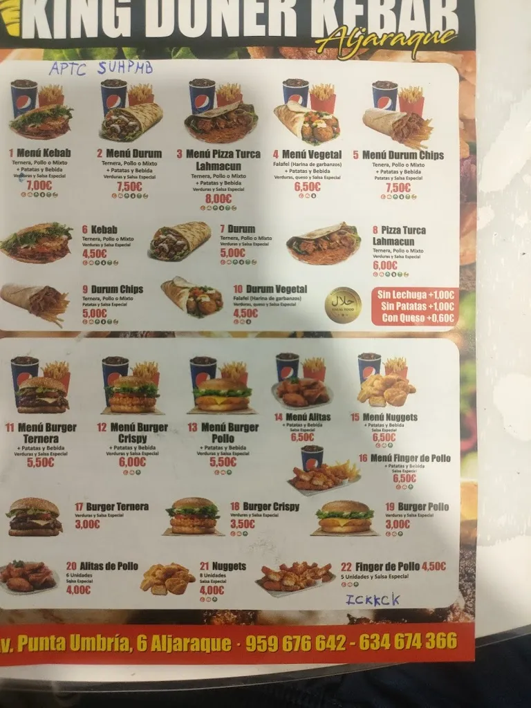 Menu_King doner kebab aljaraque_Aljaraque_image_2