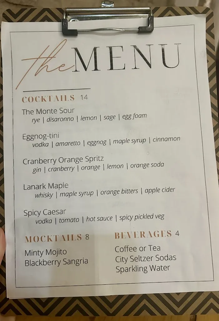 Menu_The Monte Lounge_Almonte_image_1