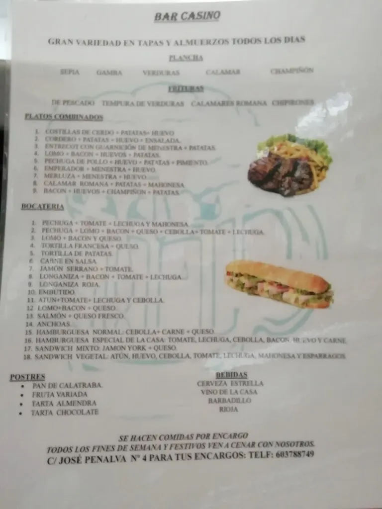 Menu_Bar Casino Benejuzar_Benejúzar_image_3