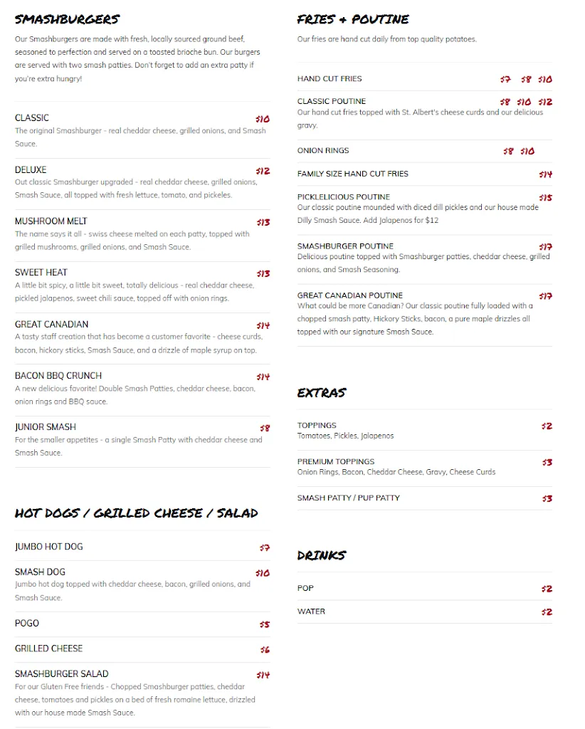 Menü_Smash N Dash Smashburgers_Almonte_Bild_1