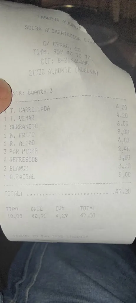 Santiago Piñeiro_Taberna Alegría_Almonte_recensione