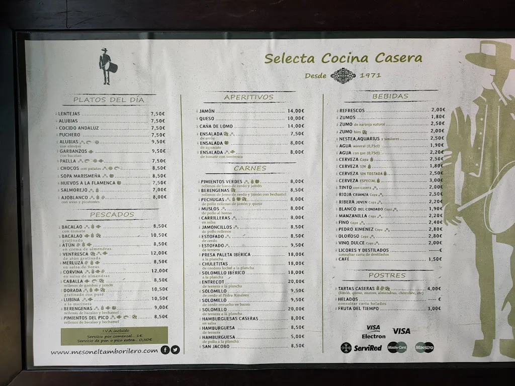 Menu_Mesón El Tamborilero_Almonte_immagine_1