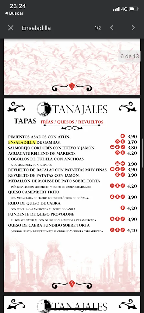 Menu_Restaurante Los Tanajales_Almonte_image_2