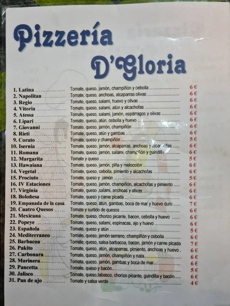 Menu_Pizzeria di Gloria_Benejúzar_image_2