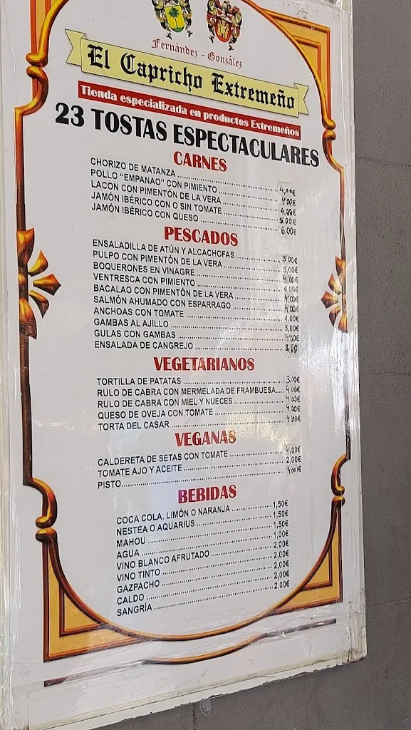 Menü_Restaurante El Capricho Extremeño_Campillo El_Bild_1