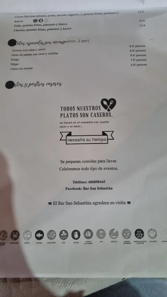 Menu_Bar San Sebastián_Cañaveral de León_image_1