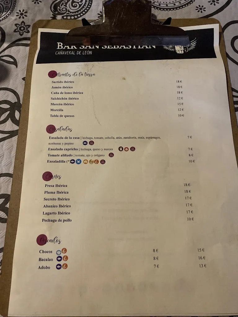 Menu_Bar San Sebastián_Cañaveral de León_image_3