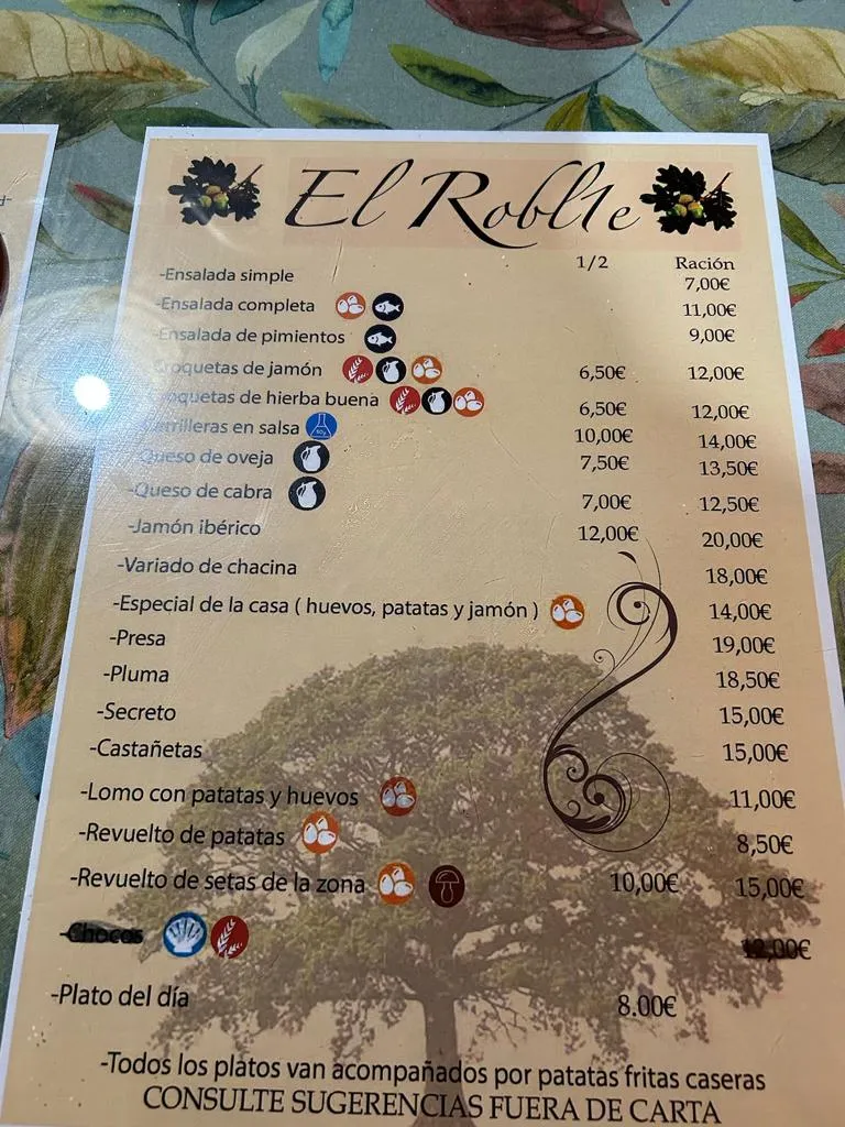 Menu_Mesón El Roble_Castaño del Robledo_image_1