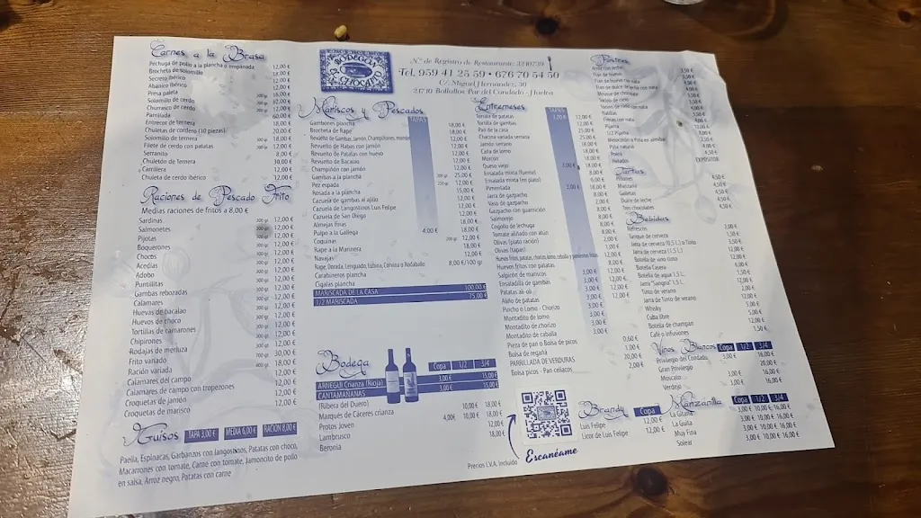Menu_Bodegón Restaurante El Chocaito_Bollullos par del Condado_image_1
