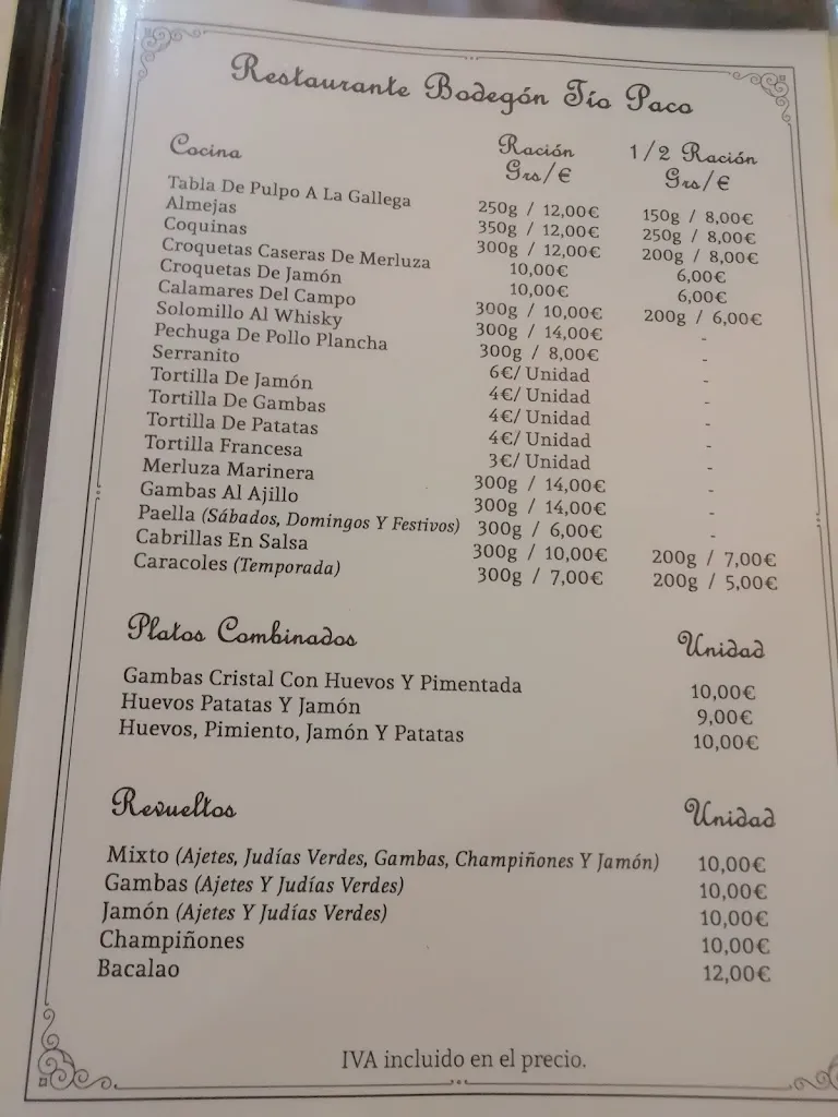 Menu_BODEGON TIO PACO_Bollullos par del Condado_image_1