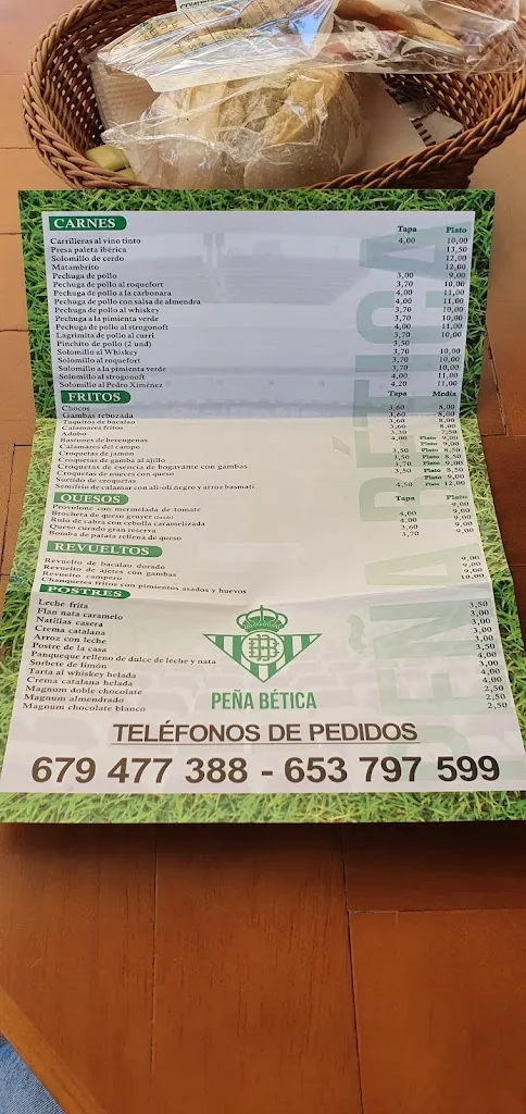Menu_Peña bética, cultural center_Bollullos par del Condado_image_2