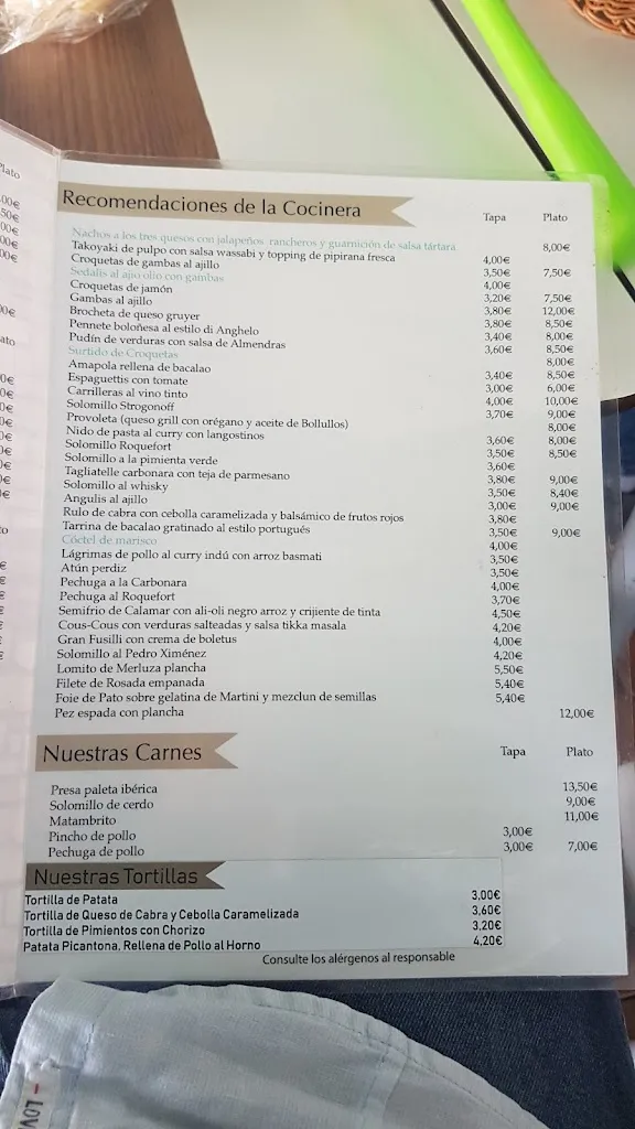 Menu_Peña bética, cultural center_Bollullos par del Condado_image_4