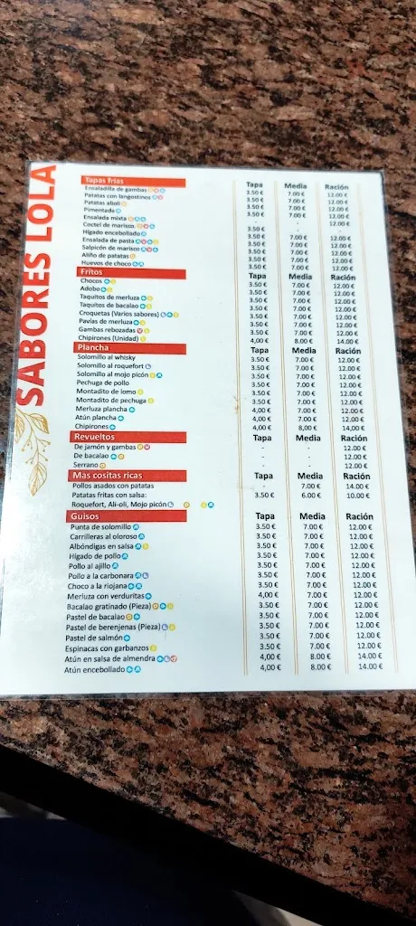 Menu_Restaurante Sabores Lola_Bollullos par del Condado_image_1