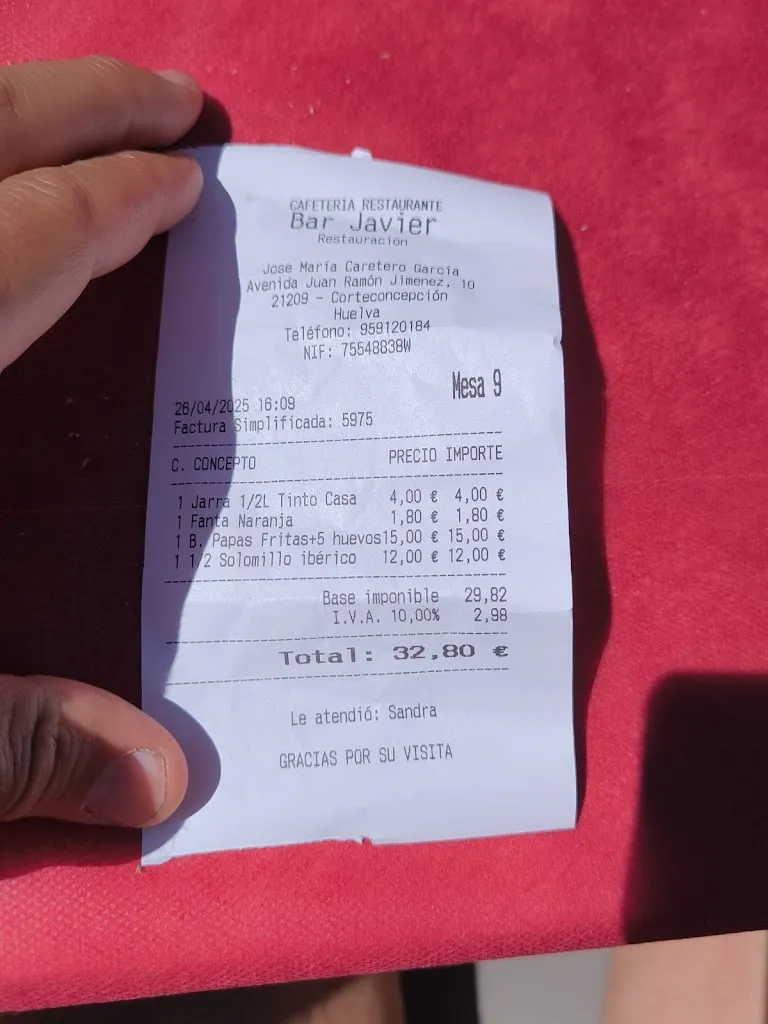 Alberto Pevida Rodriguez_Restaurante Javier_Corteconcepción_review