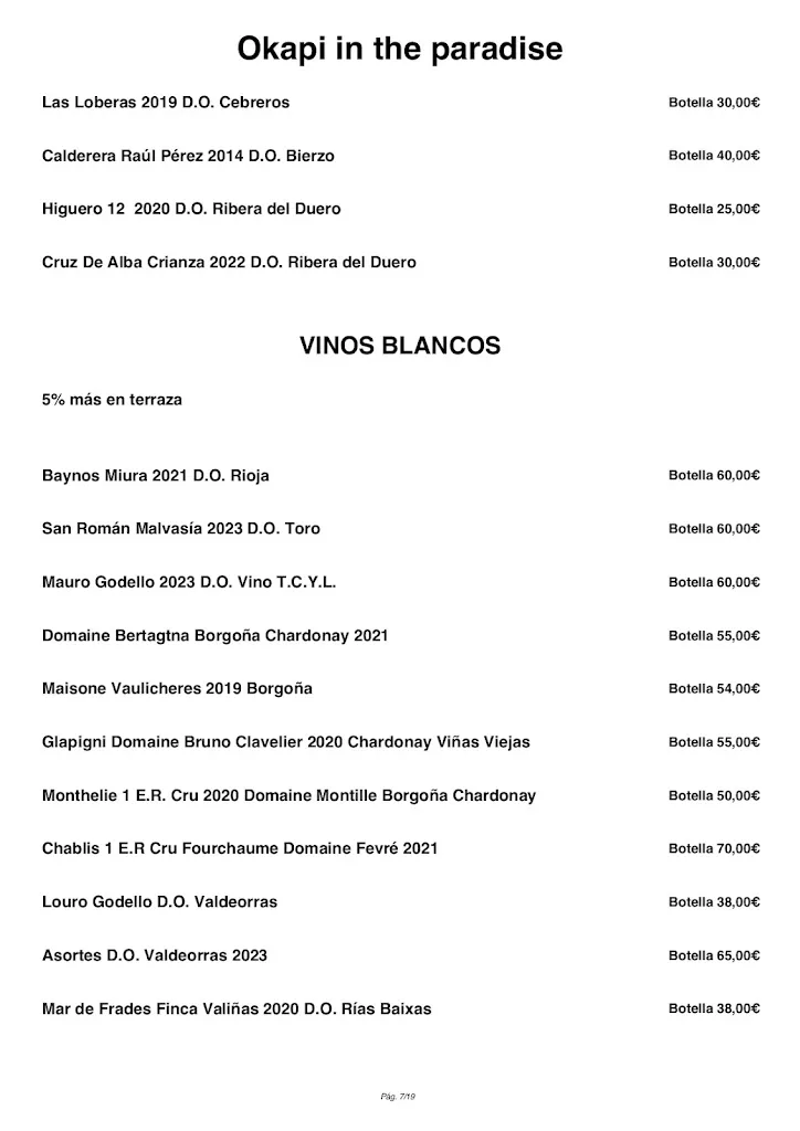 Menu_Okapi in the paradise_Ayamonte_image_2