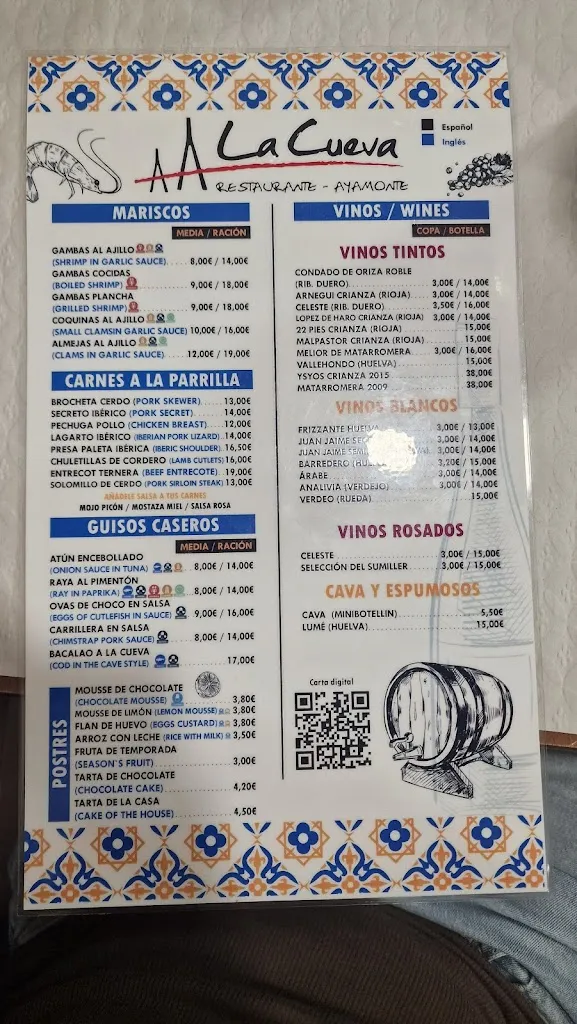 Menu_Restaurante la Cueva_Ayamonte_image_3