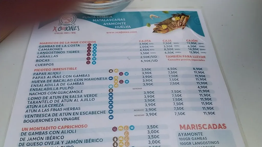 Menu_Xcajones - Tapas y Cerveza en Ayamonte_Ayamonte_immagine_1