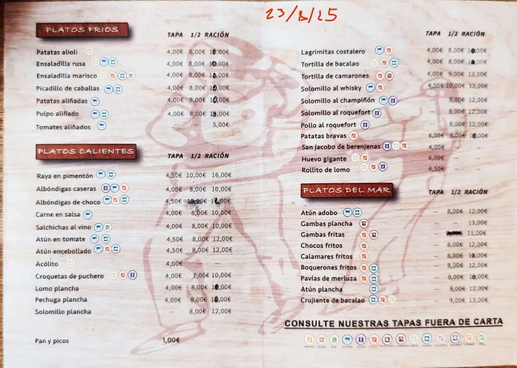 Menu_Restaurant El Costalero - Tapas Bar_Ayamonte_image_1