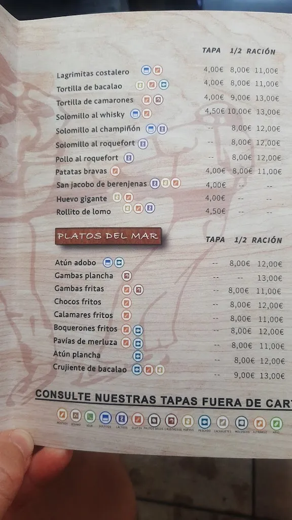 Menu_Restaurant El Costalero - Tapas Bar_Ayamonte_image_2