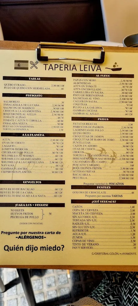 Menu_Restaurante TAPERIA LEIVA 608499303_Ayamonte_image_1