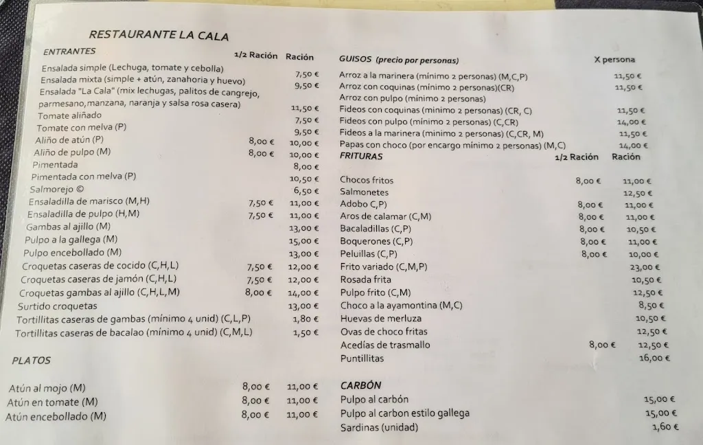 Menu_La Cala_Ayamonte_image_3