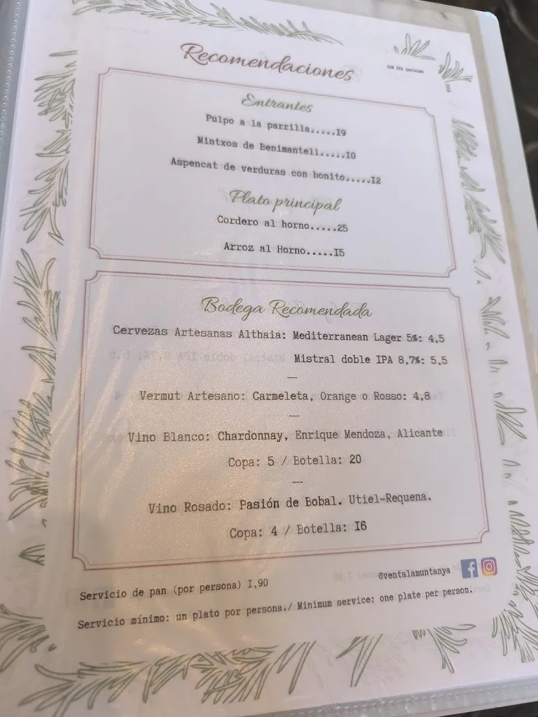 Menu_Venta La Montaña_Benimantell_image_2