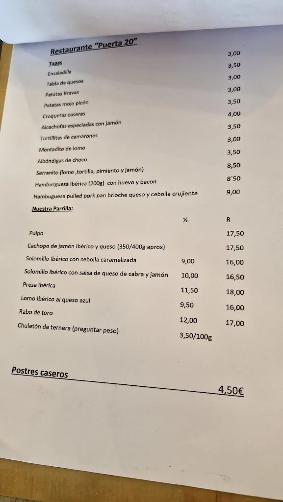 Menu_Restaurante Puerta 20_Aracena_image_1