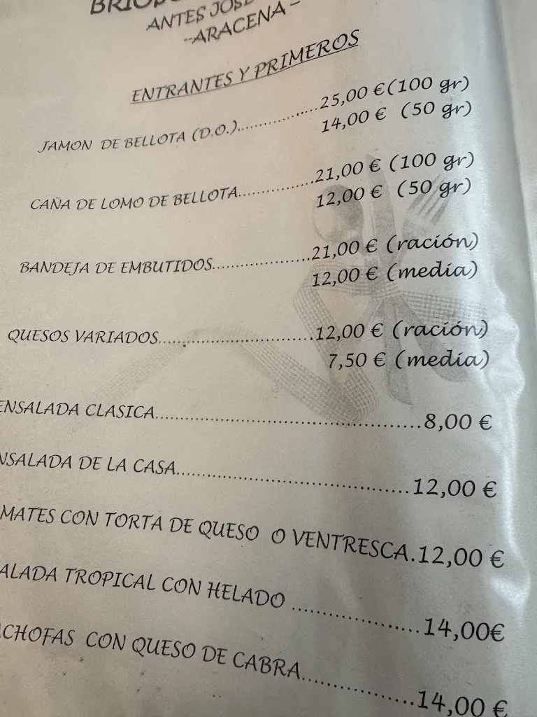 Menu_Restaurante José Vicente (J.M. Brioso)_Aracena_image_3