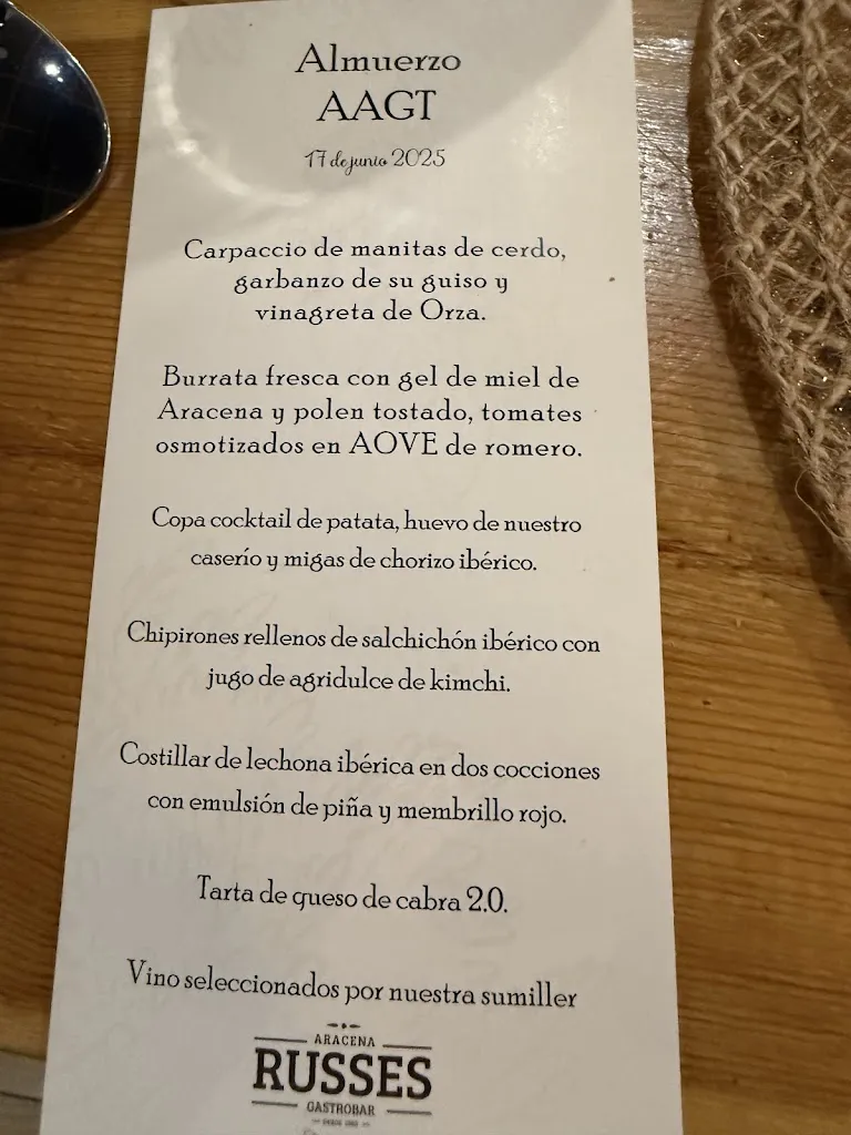 Menu_Restaurante Russes Gastrobar_Aracena_immagine_1
