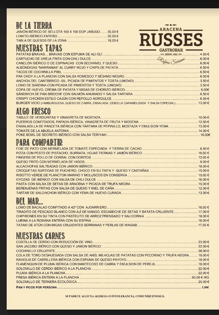 Menu_Restaurante Russes Gastrobar_Aracena_immagine_4
