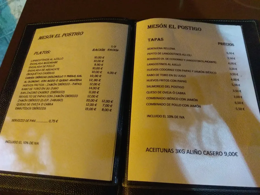 Menu_Mesón El Postigo_Aracena_image_4