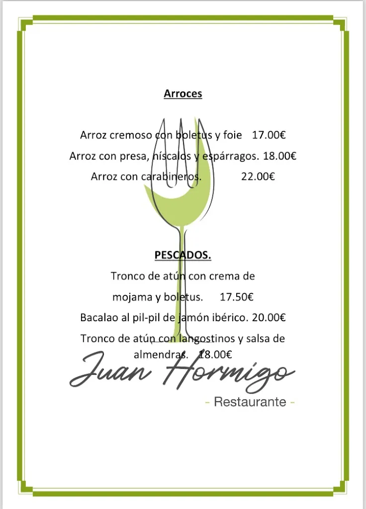 Menu_Restaurante Juan Hormigo Aracena_Aracena_image_2