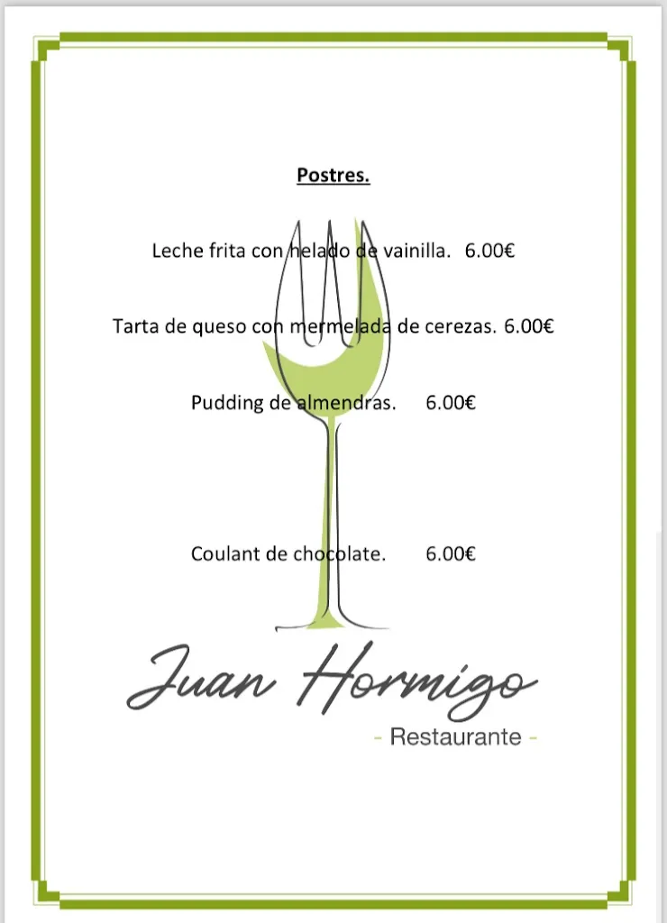 Menu_Restaurante Juan Hormigo Aracena_Aracena_image_4
