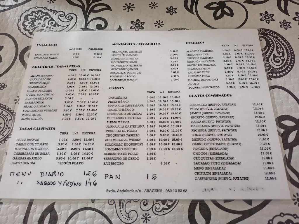 Menu_MESÓN BAR AVENIDA_Aracena_image_2