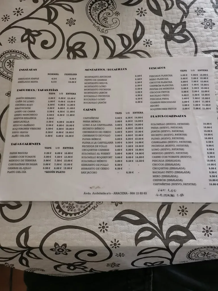 Menu_MESÓN BAR AVENIDA_Aracena_image_4