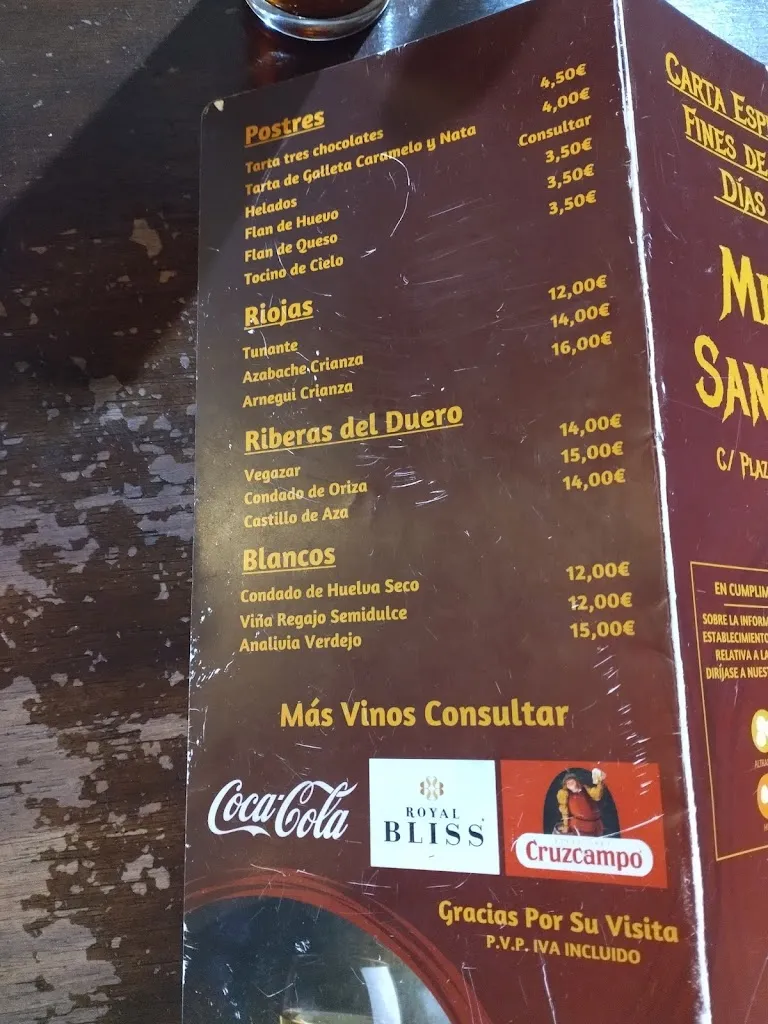 Menu_Meson San Julian_Aracena_image_2