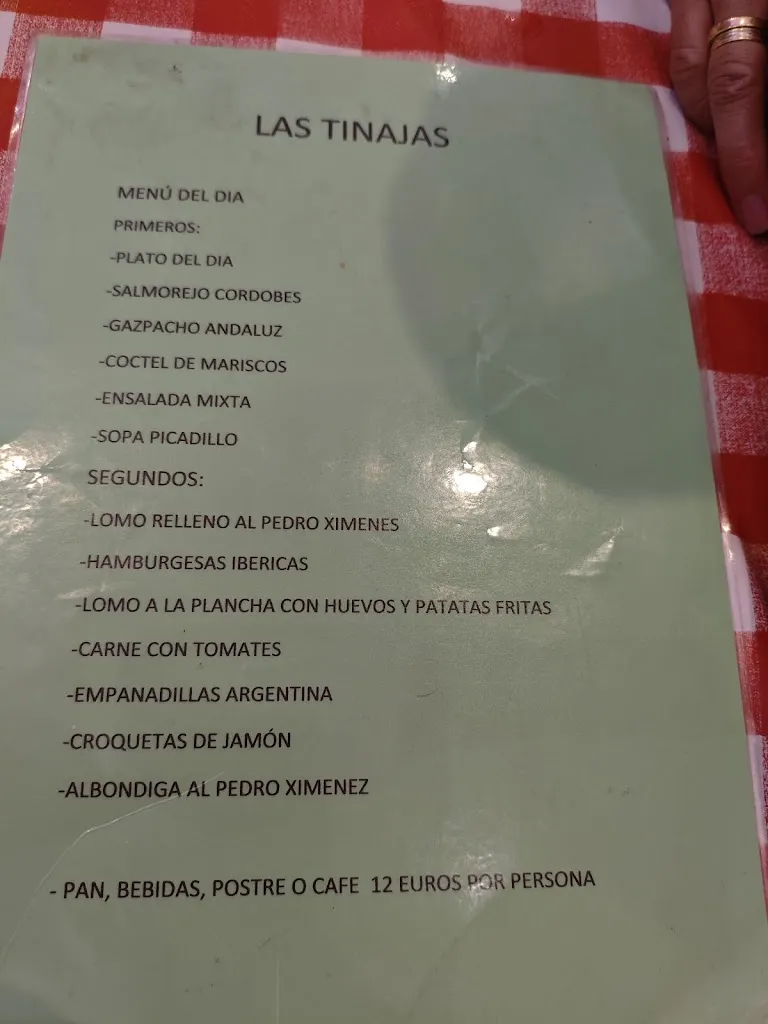 Menu_Las Tinajas Bar Restaurante_Aracena_image_1