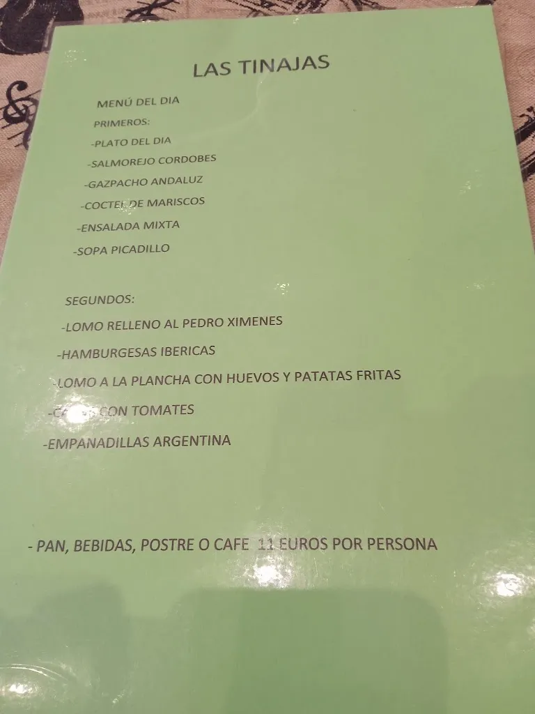 Menu_Las Tinajas Bar Restaurante_Aracena_image_2