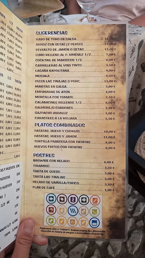 Menu_Las Tinajas Bar Restaurante_Aracena_image_3