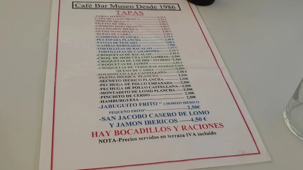 Menu_Café-bar Museo_Aracena_image_1