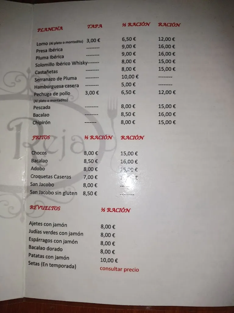 Menu_Bar Cafetería La Reja_Aracena_image_2