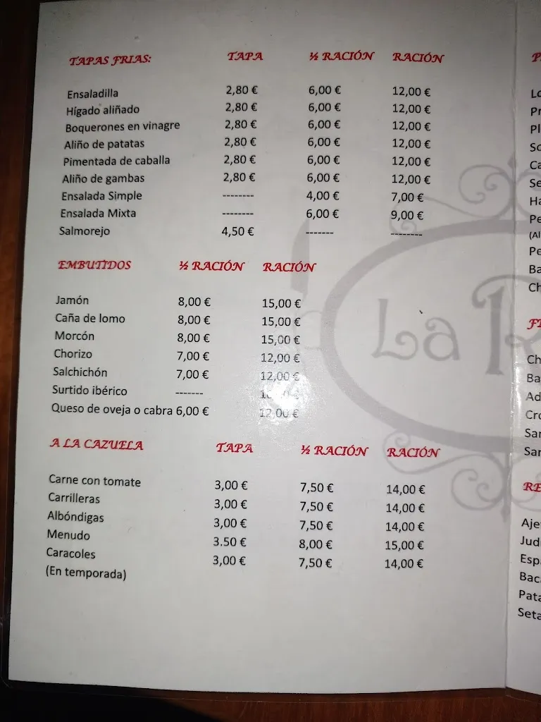 Menu_Bar Cafetería La Reja_Aracena_image_3