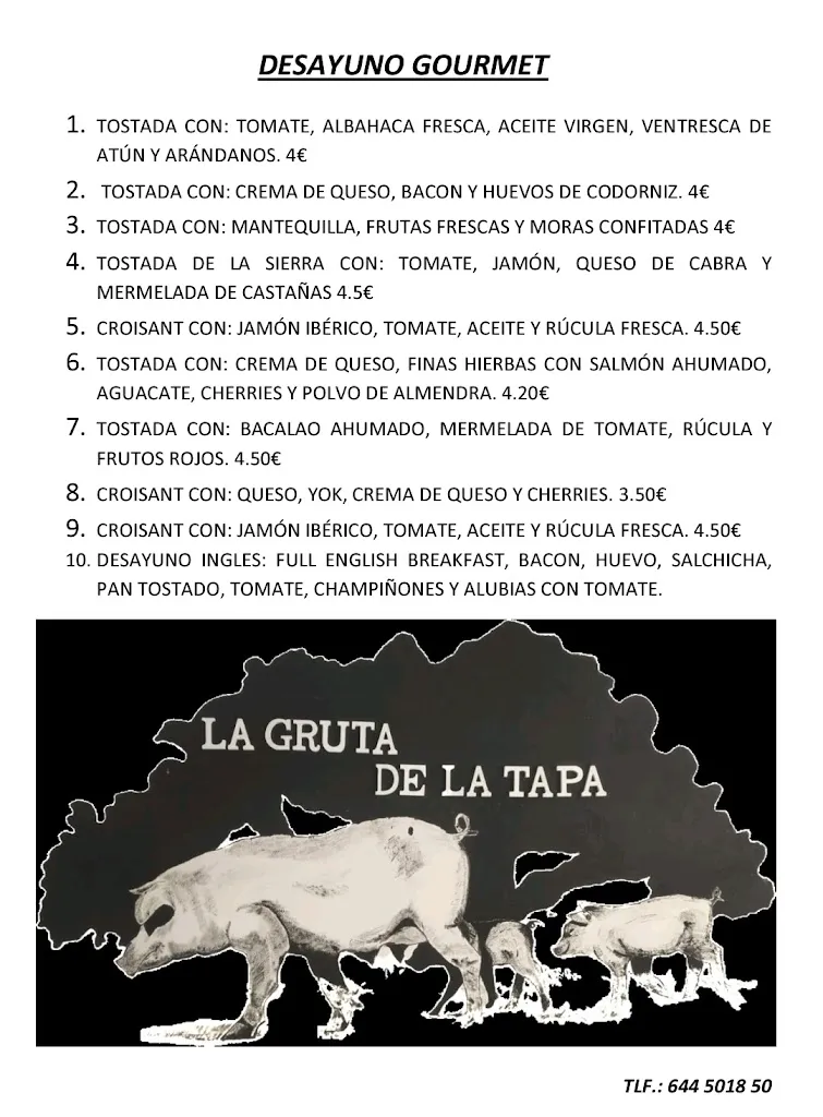 Menu_Restaurante La gruta de la tapa_Aracena_image_1
