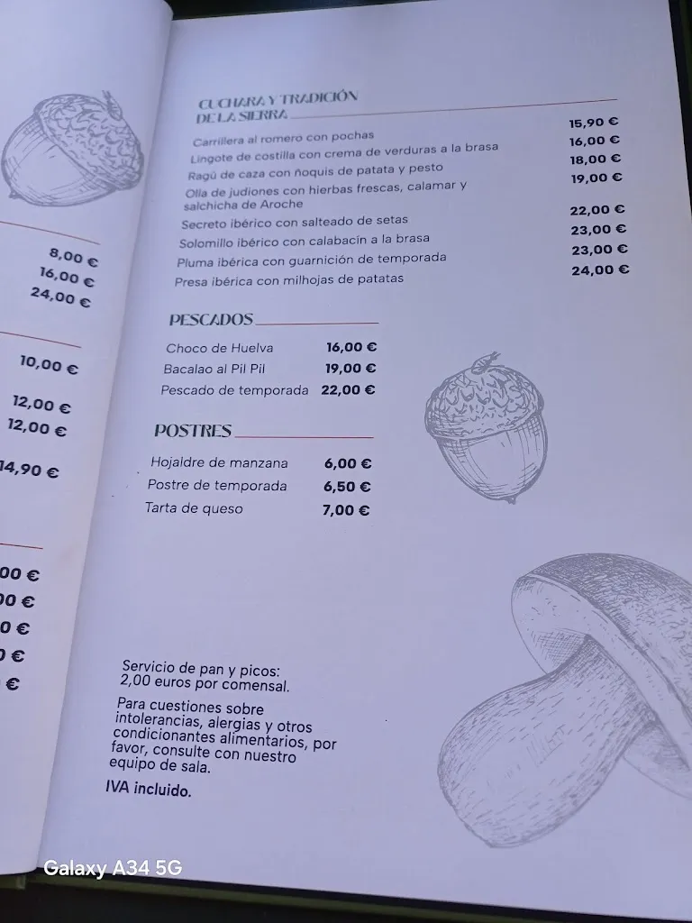 Menü_Lieva Restaurante Ibérico_Aracena_Bild_3